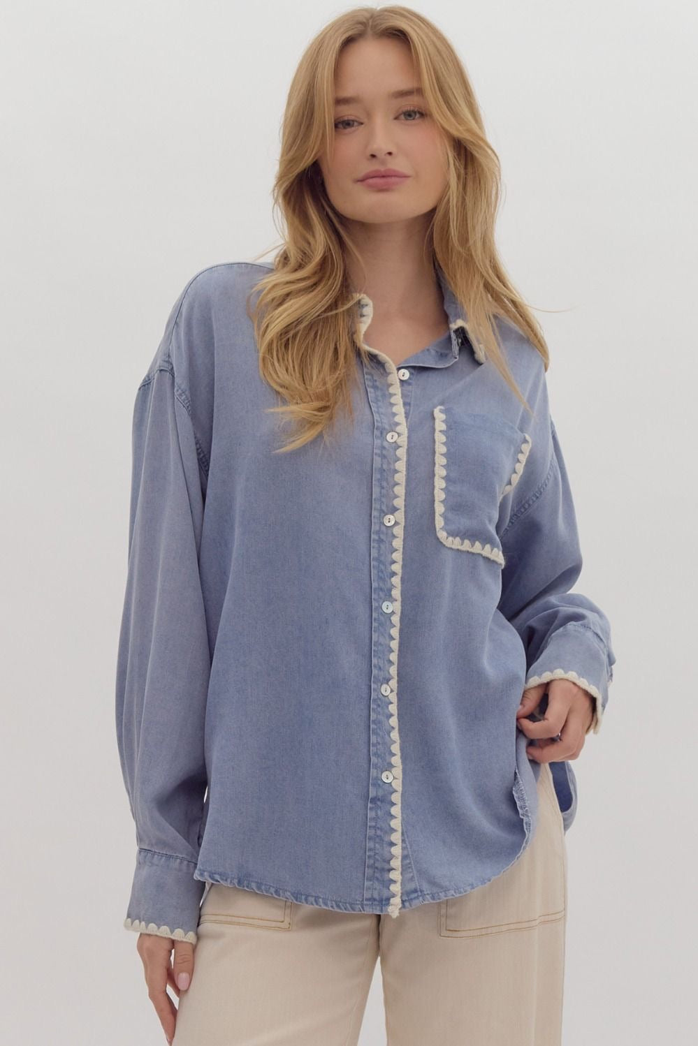 Lacey Denim Shirt