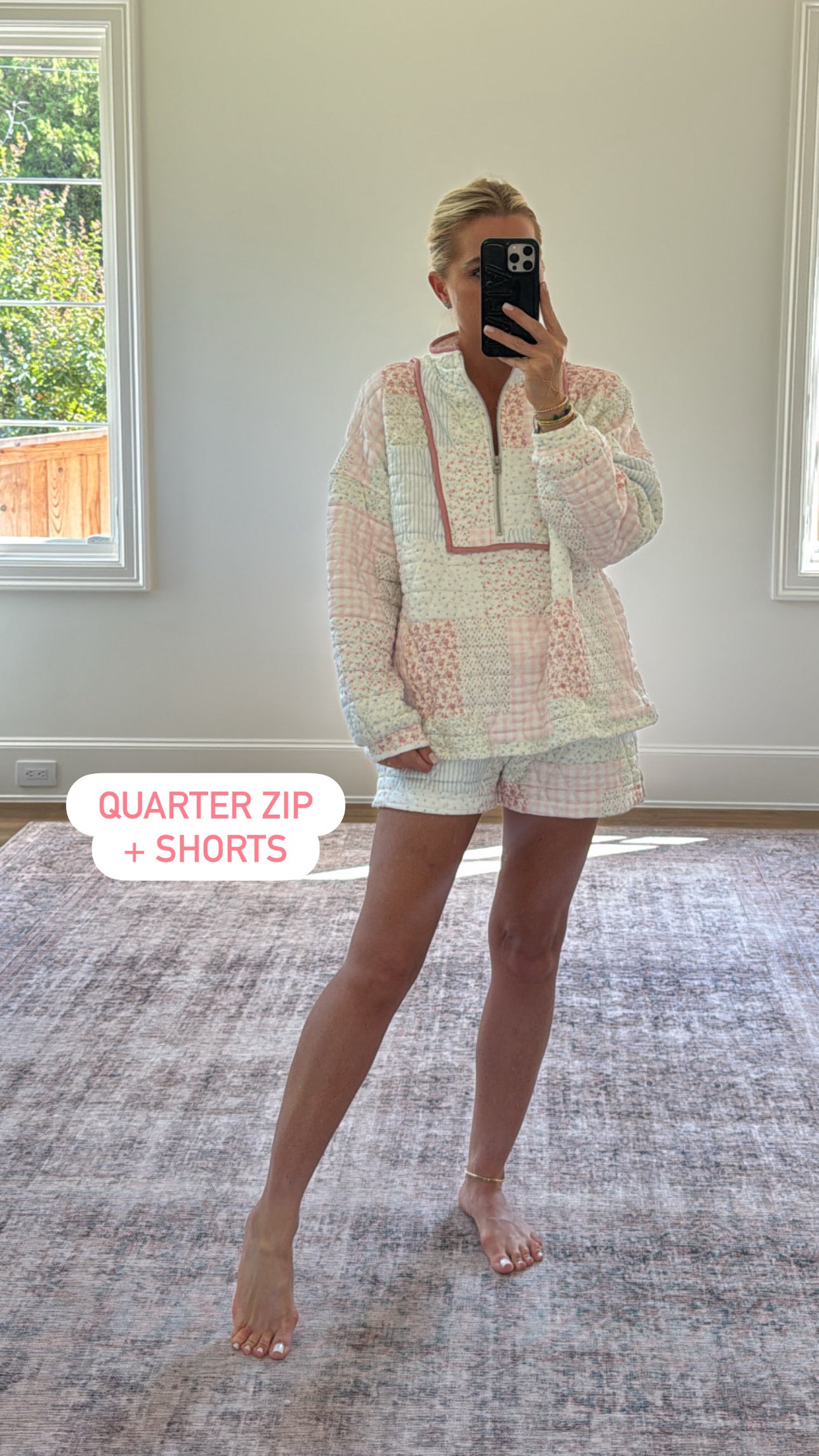 Fancy Floral Quilted Shorts