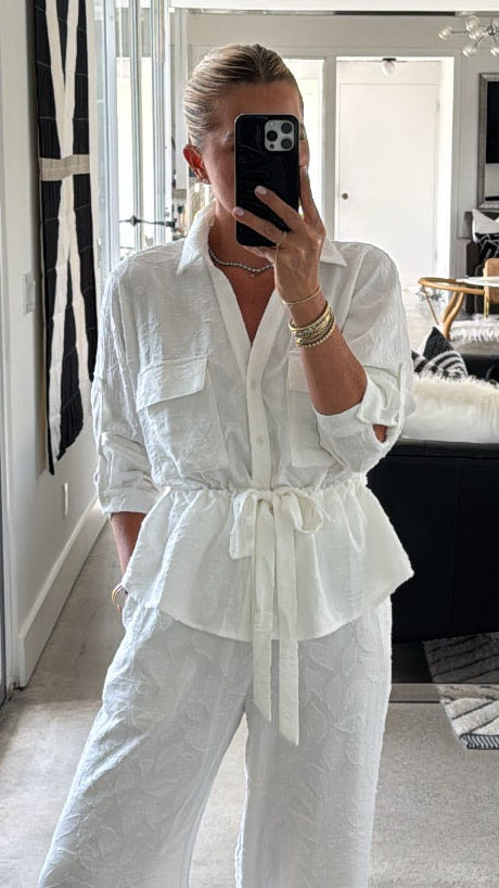 Teagan Tie-Waist Blouse