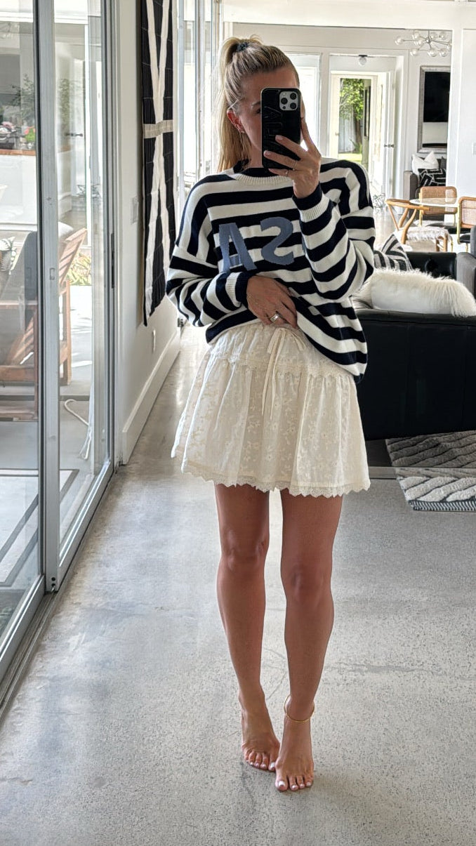 Penny Eyelet Mini Skirt