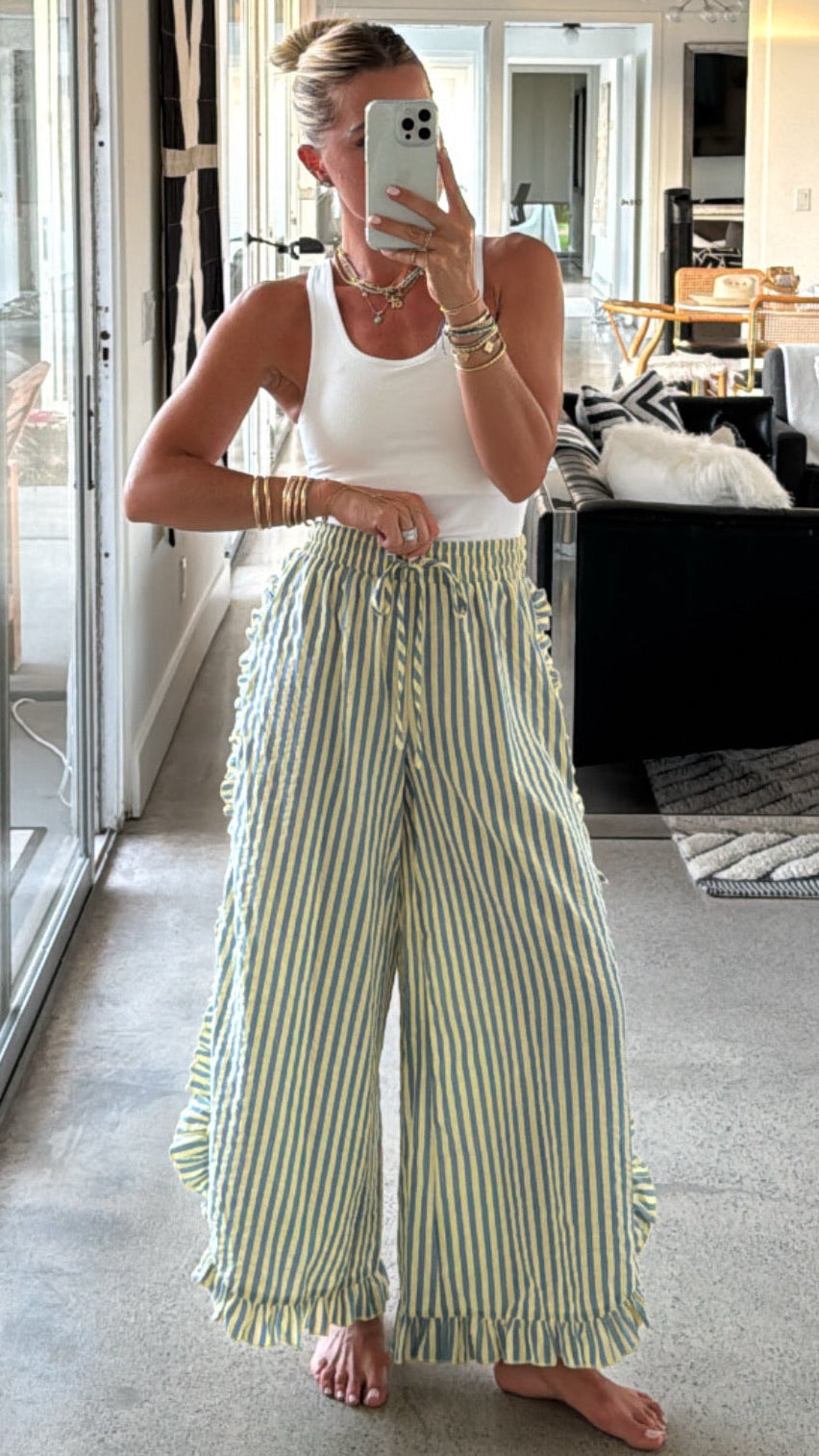 Tonie Striped Linen Pant