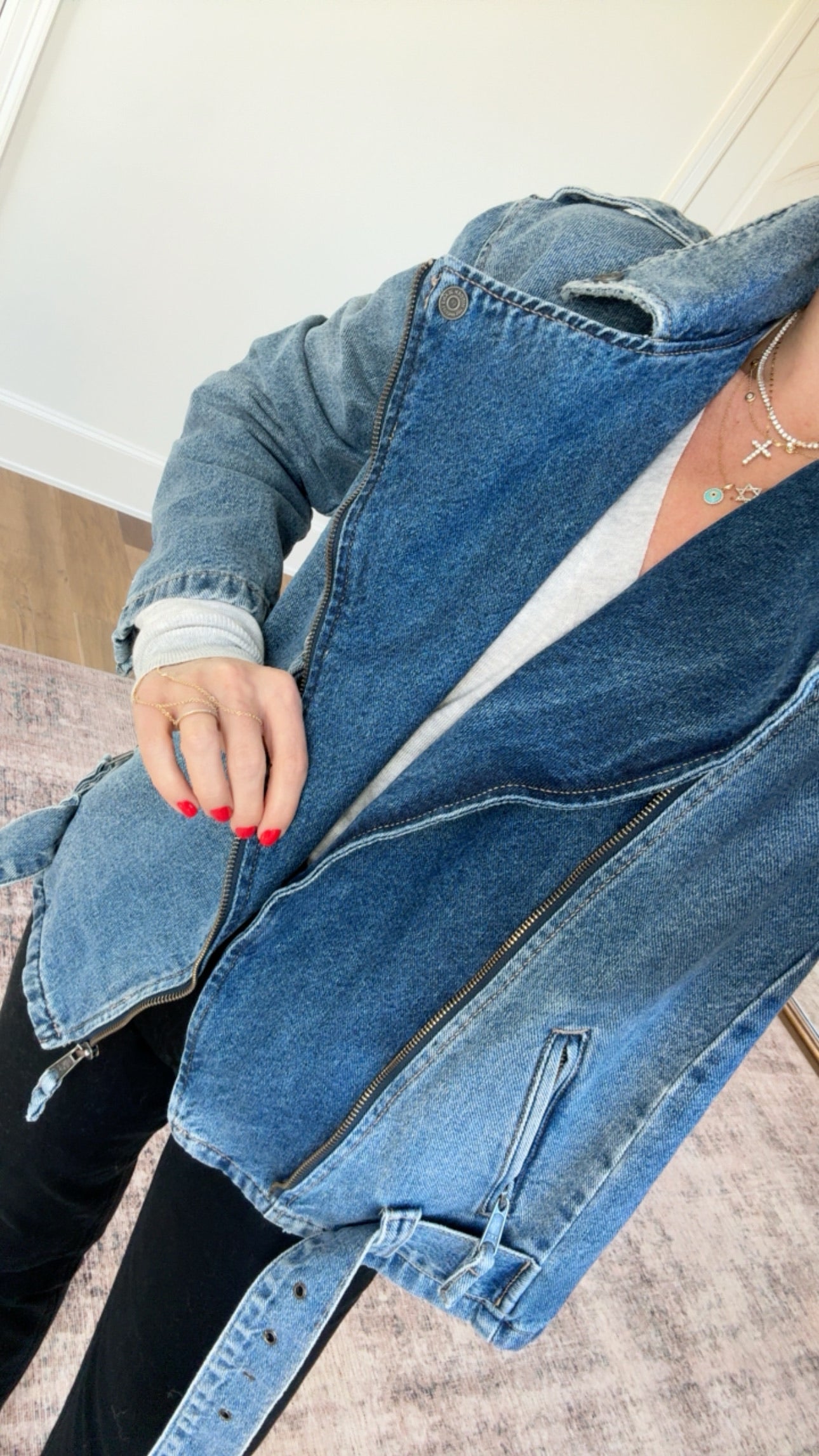 Ramona Denim Biker Jacket