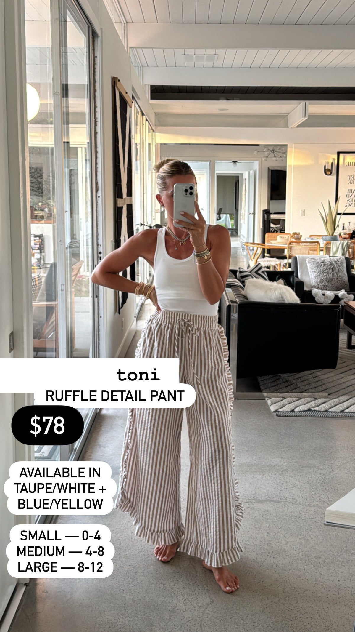 Tonie Striped Linen Pant