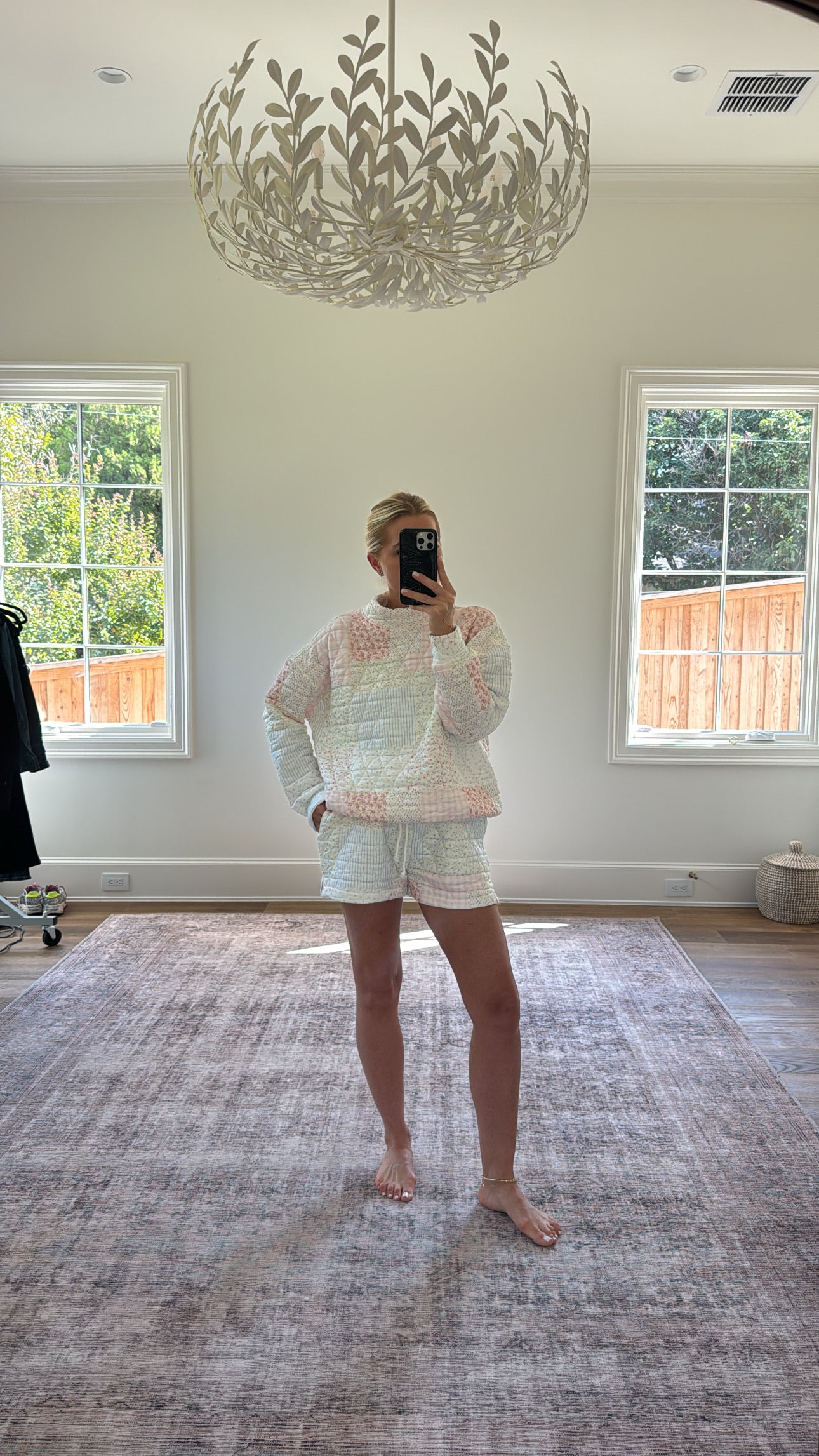 Fancy Floral Quilted Shorts