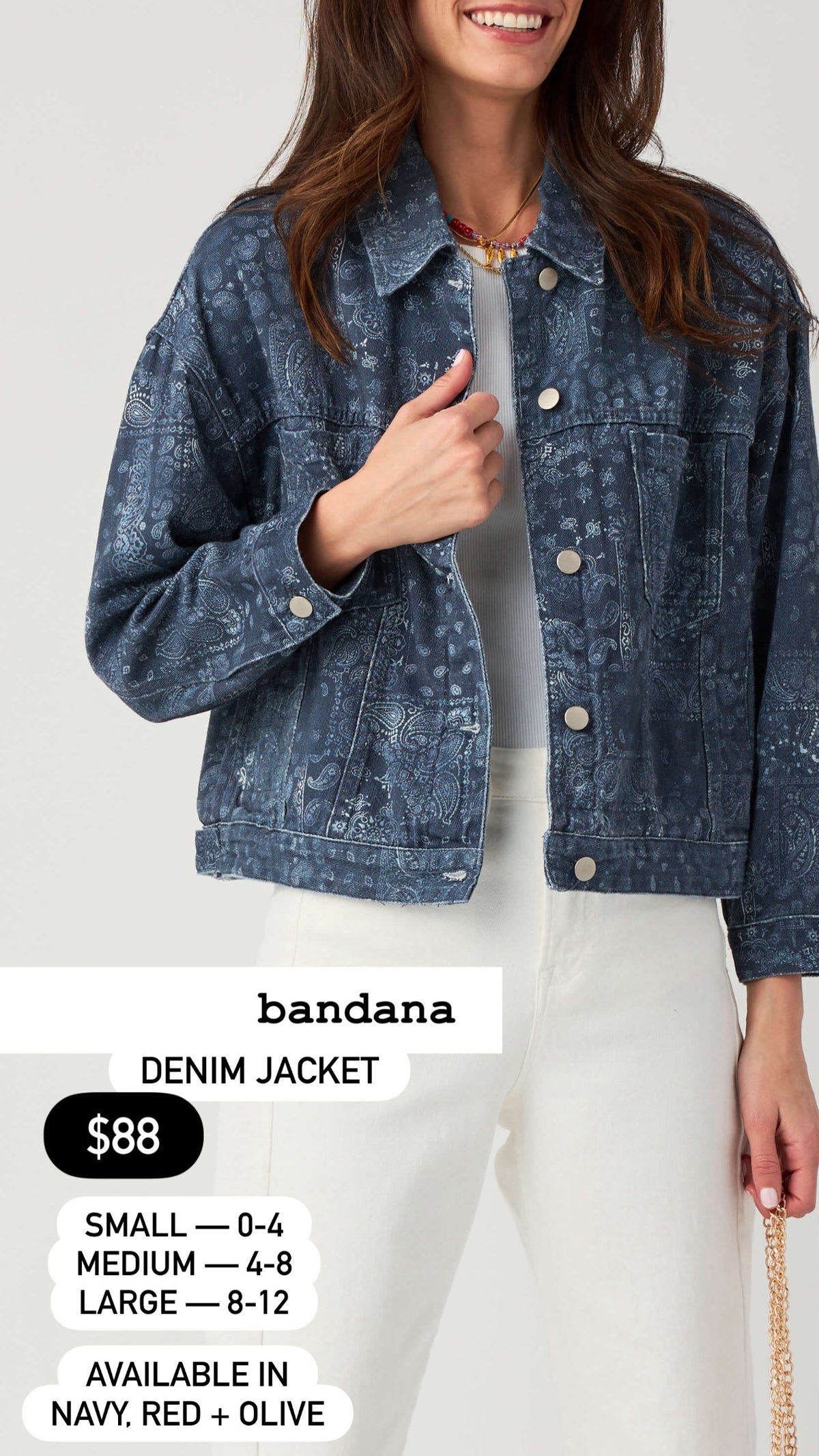 Bandana Denim Shacket