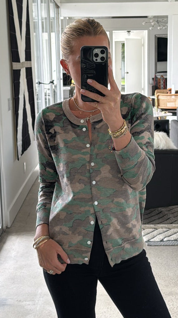 Janie Camo Cardigan