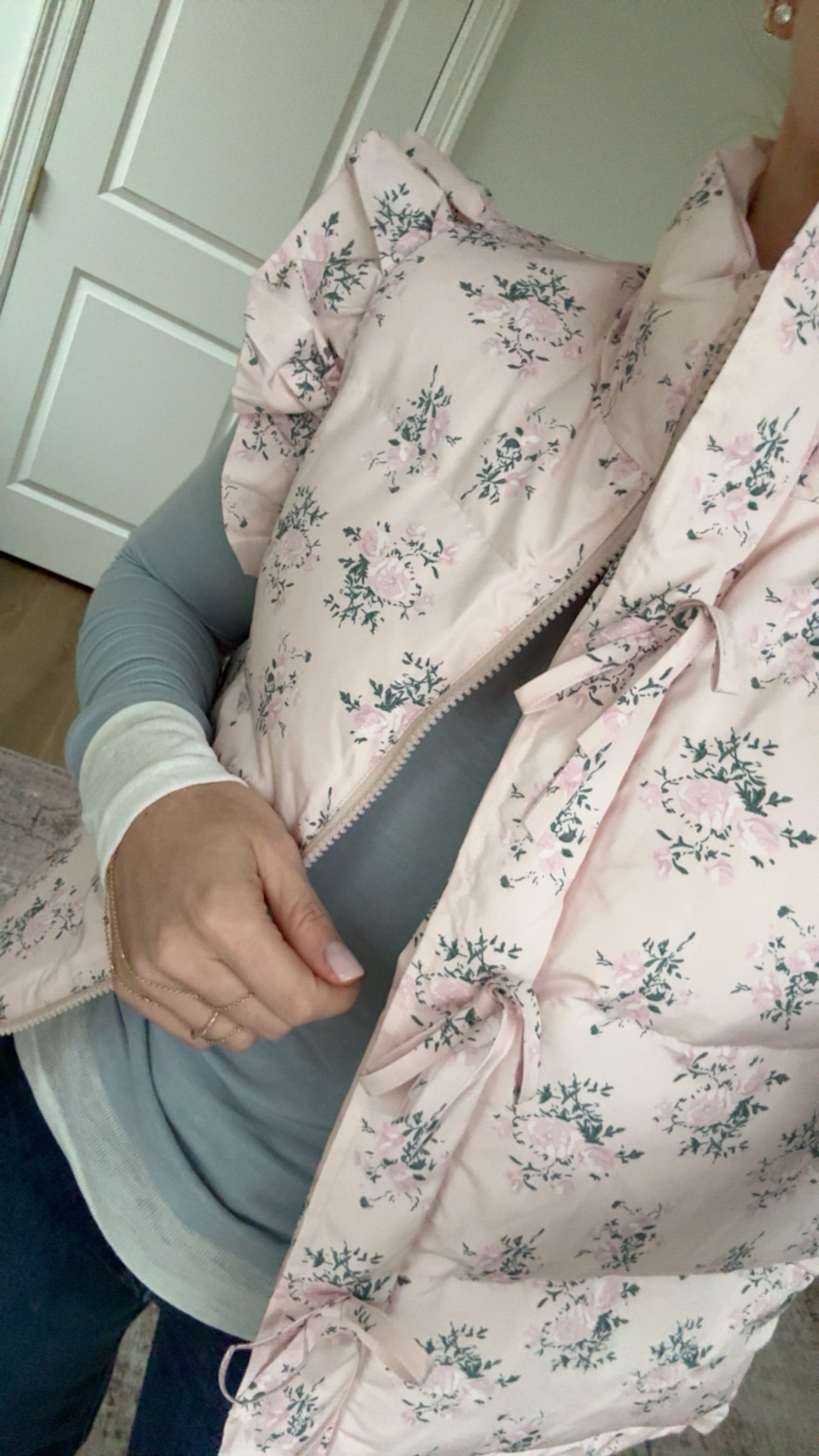 Ines Floral Puffer Vest