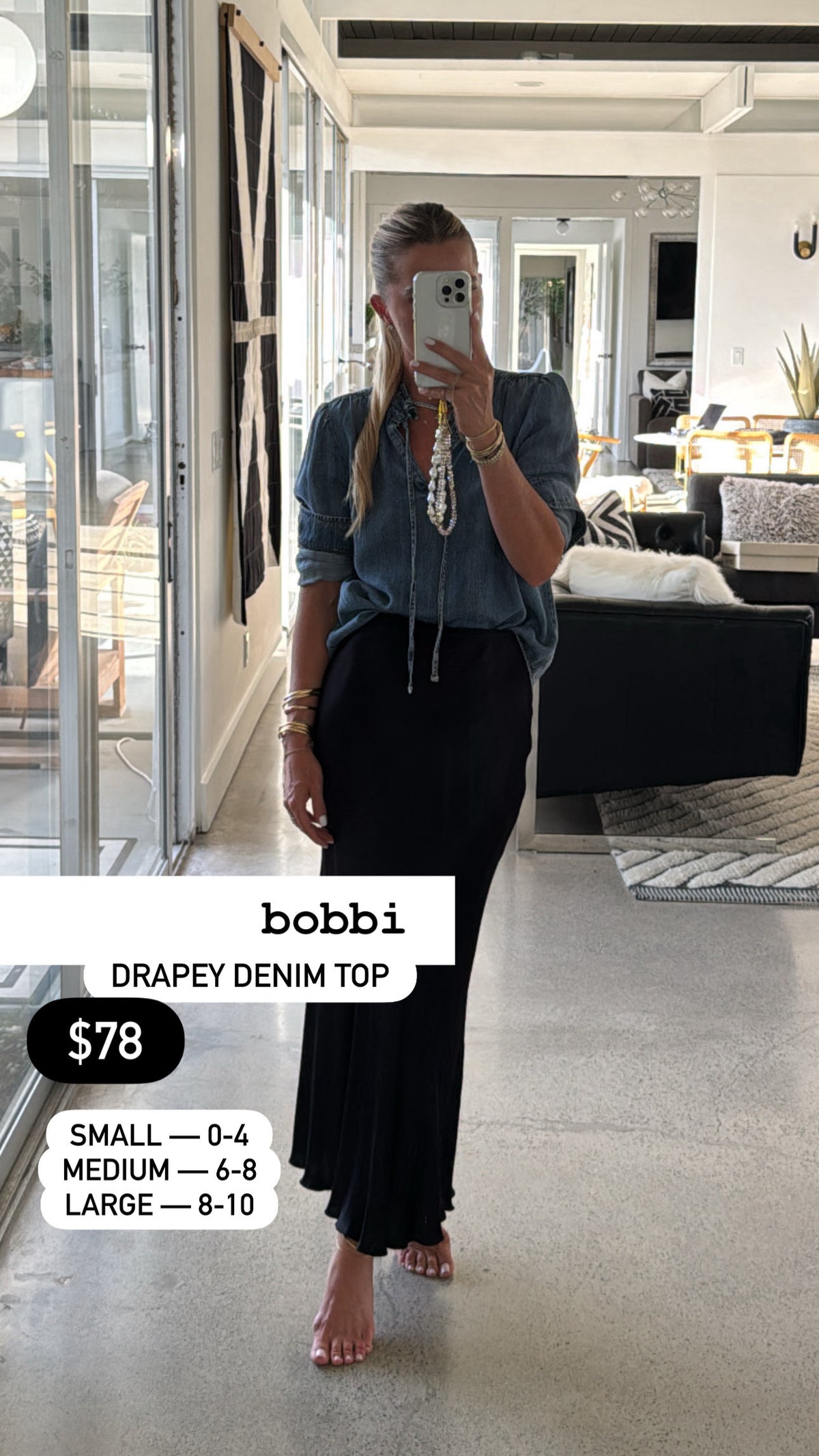 Bobbi Denim Top
