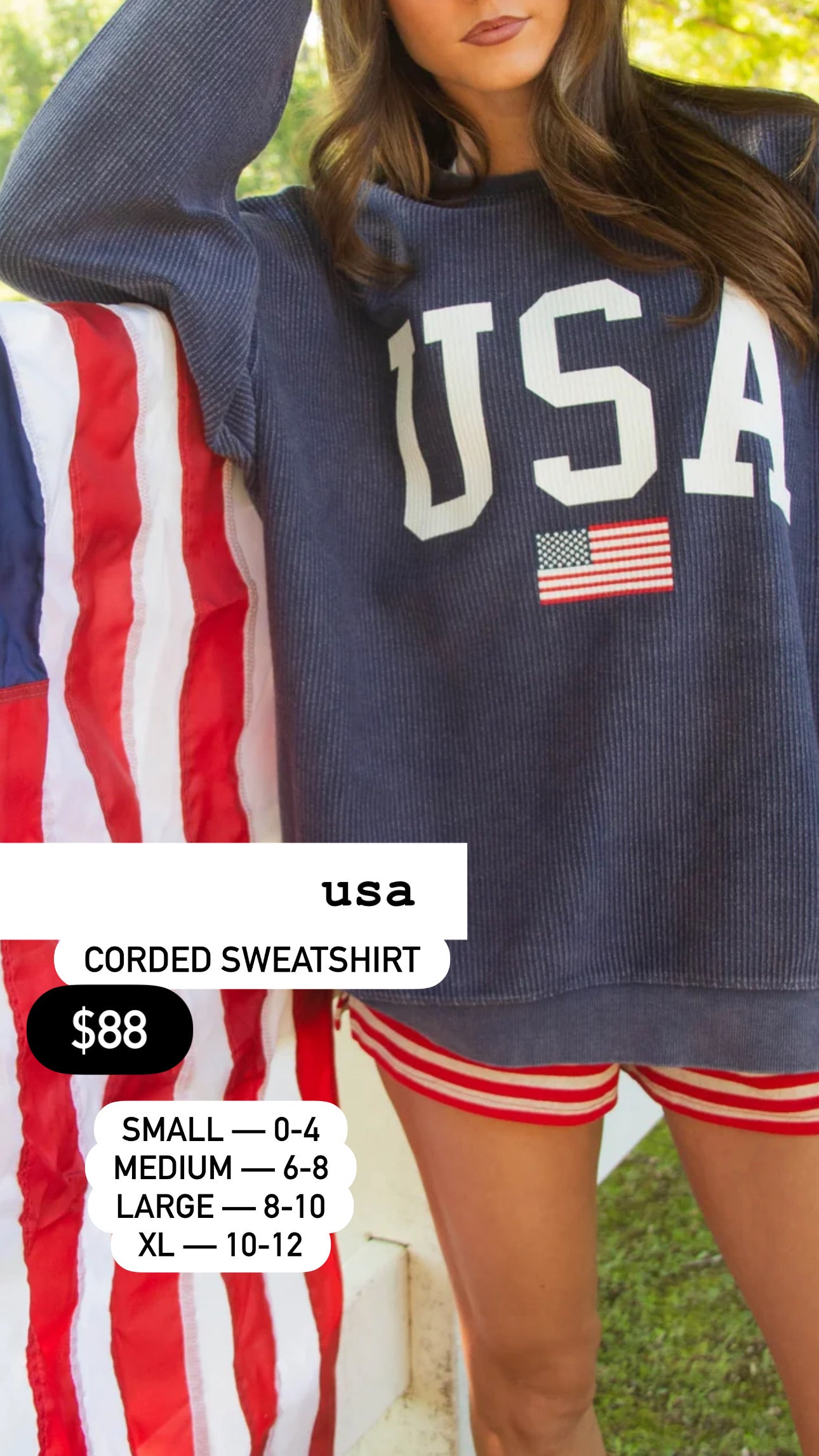 USA Corded Sweatshirt