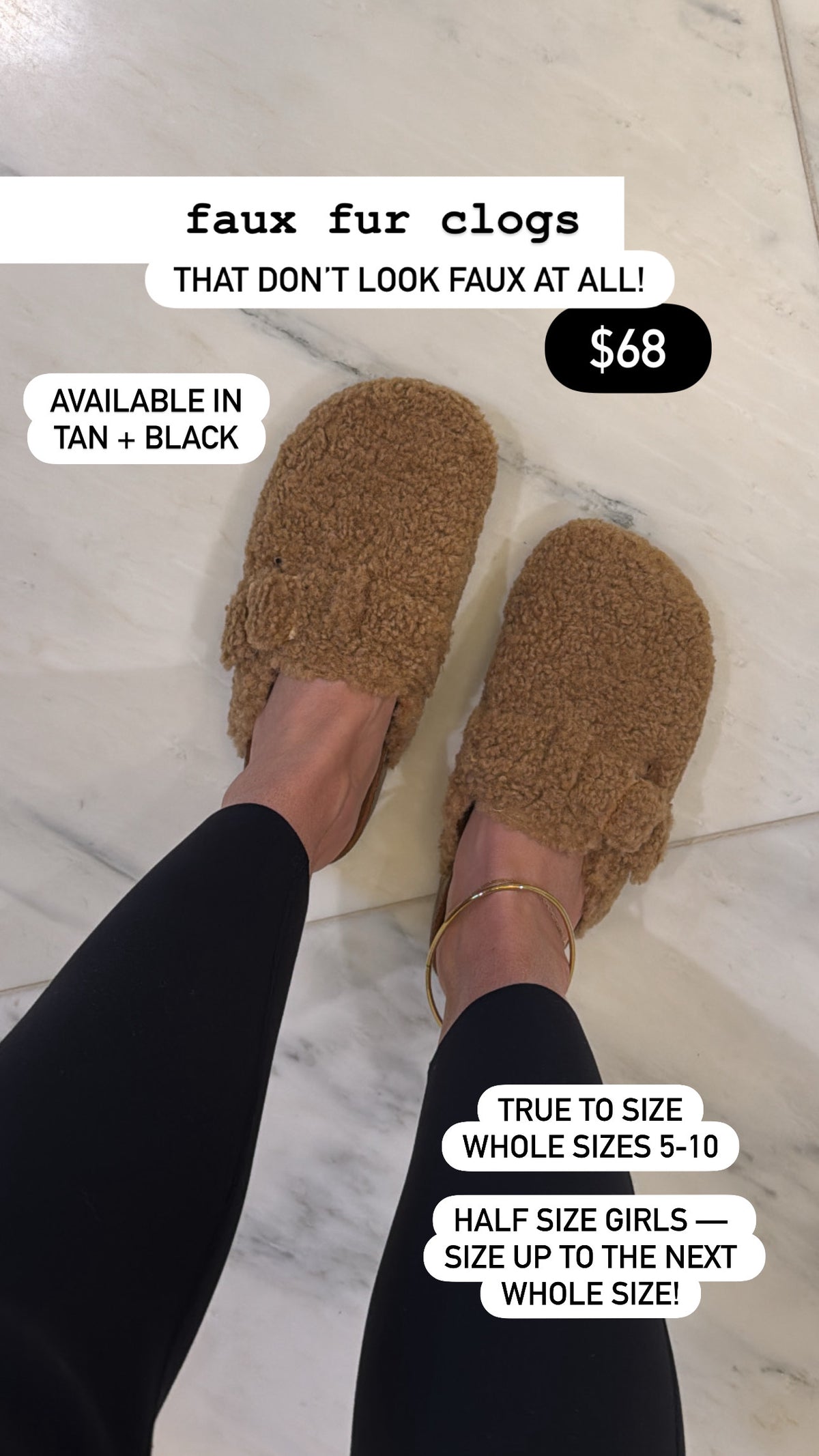 Faux Fur Clogs