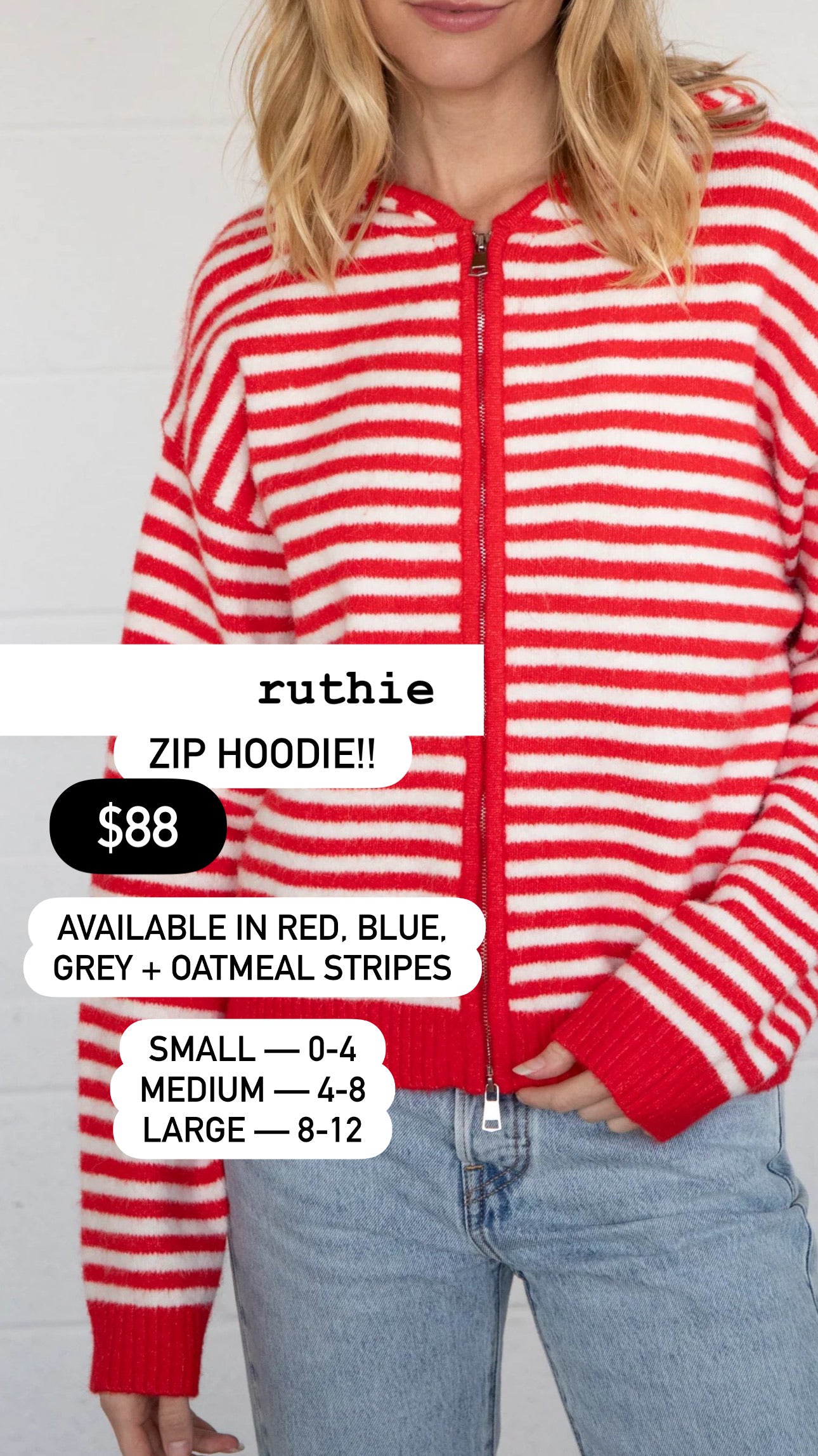 Ruthie Zip-Up Hoodie Sweater