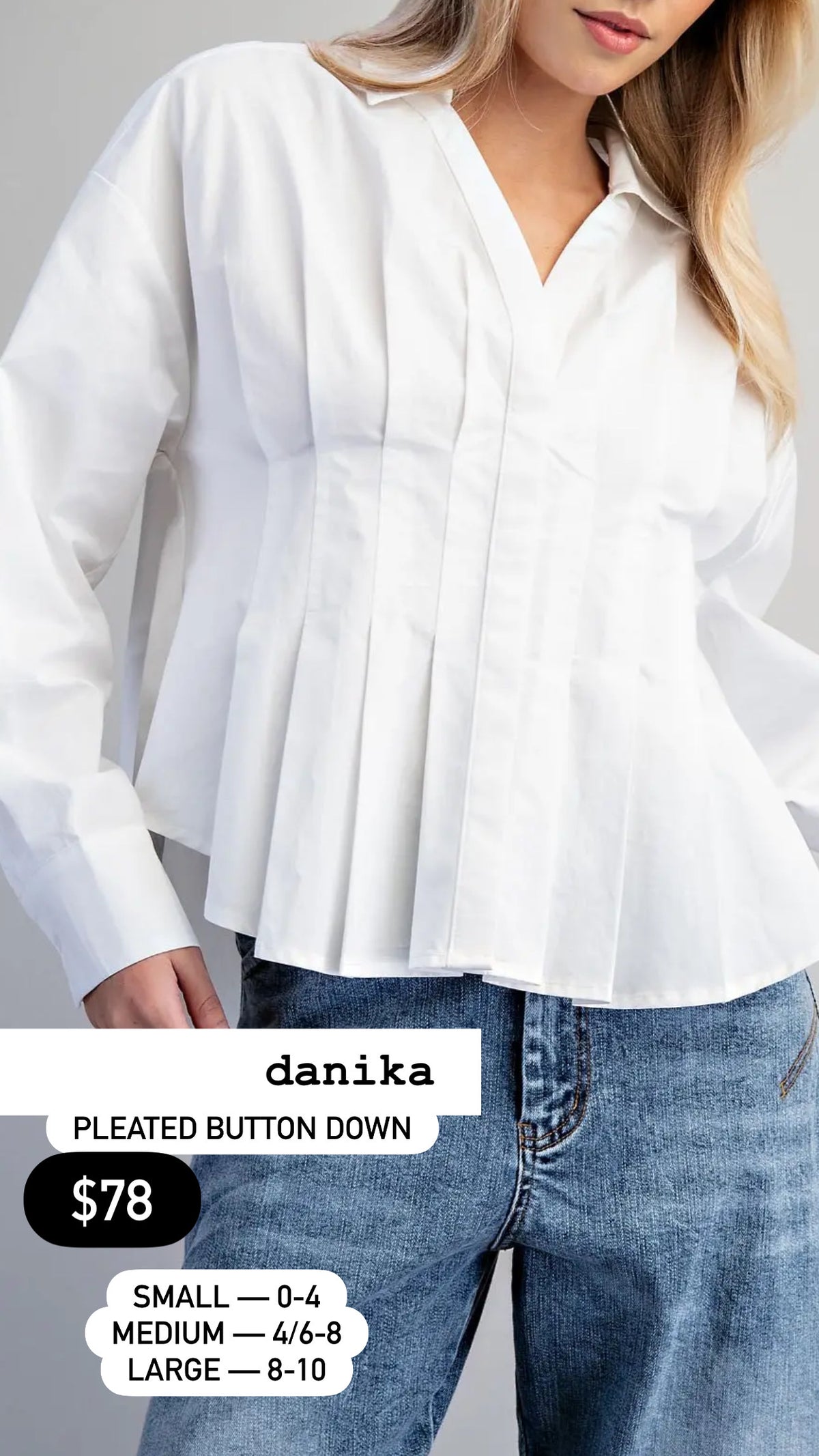 Danika Pleated Top