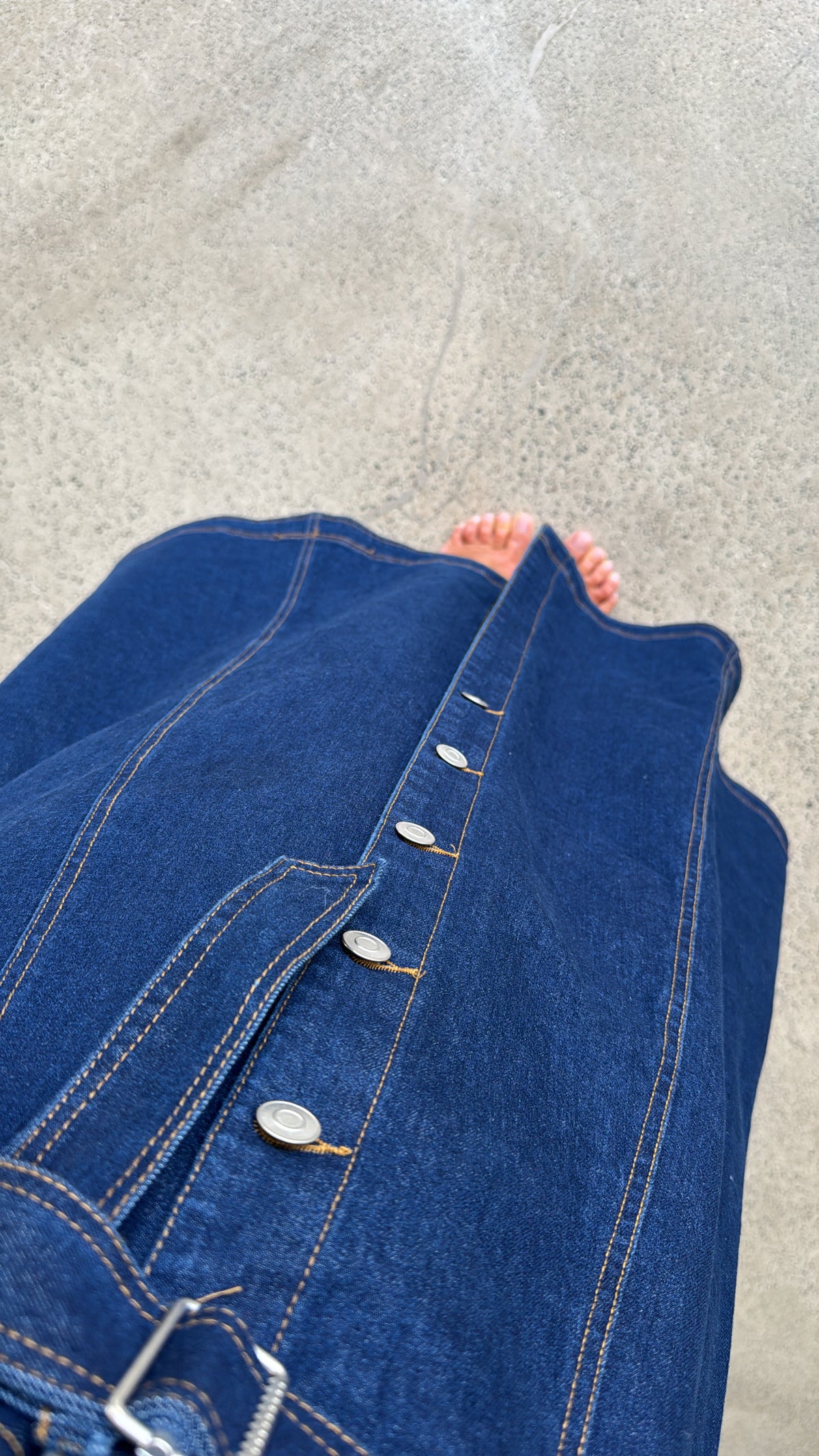 Bowen Belted Denim Dress