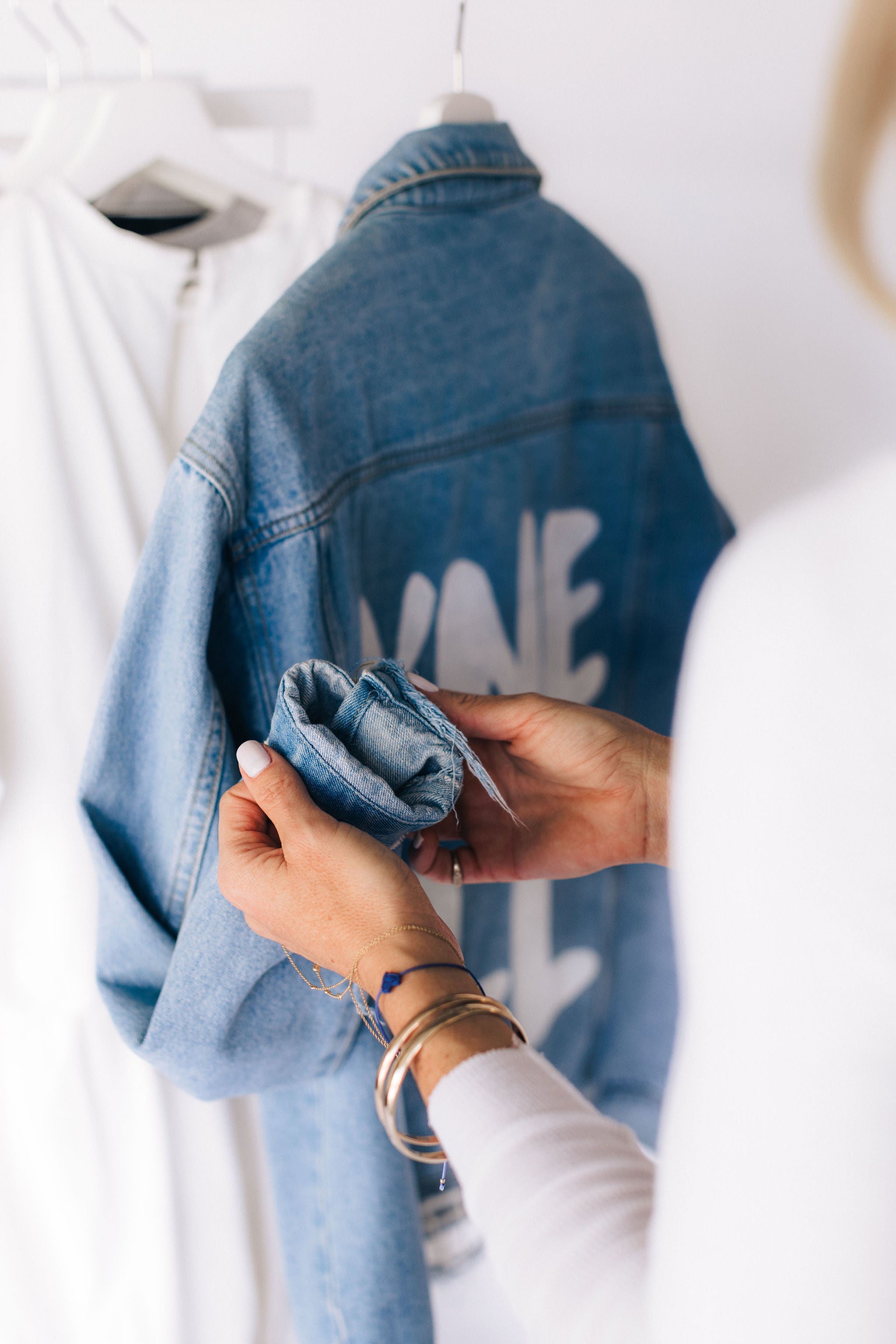 Store Hand Painted Denim Jacket